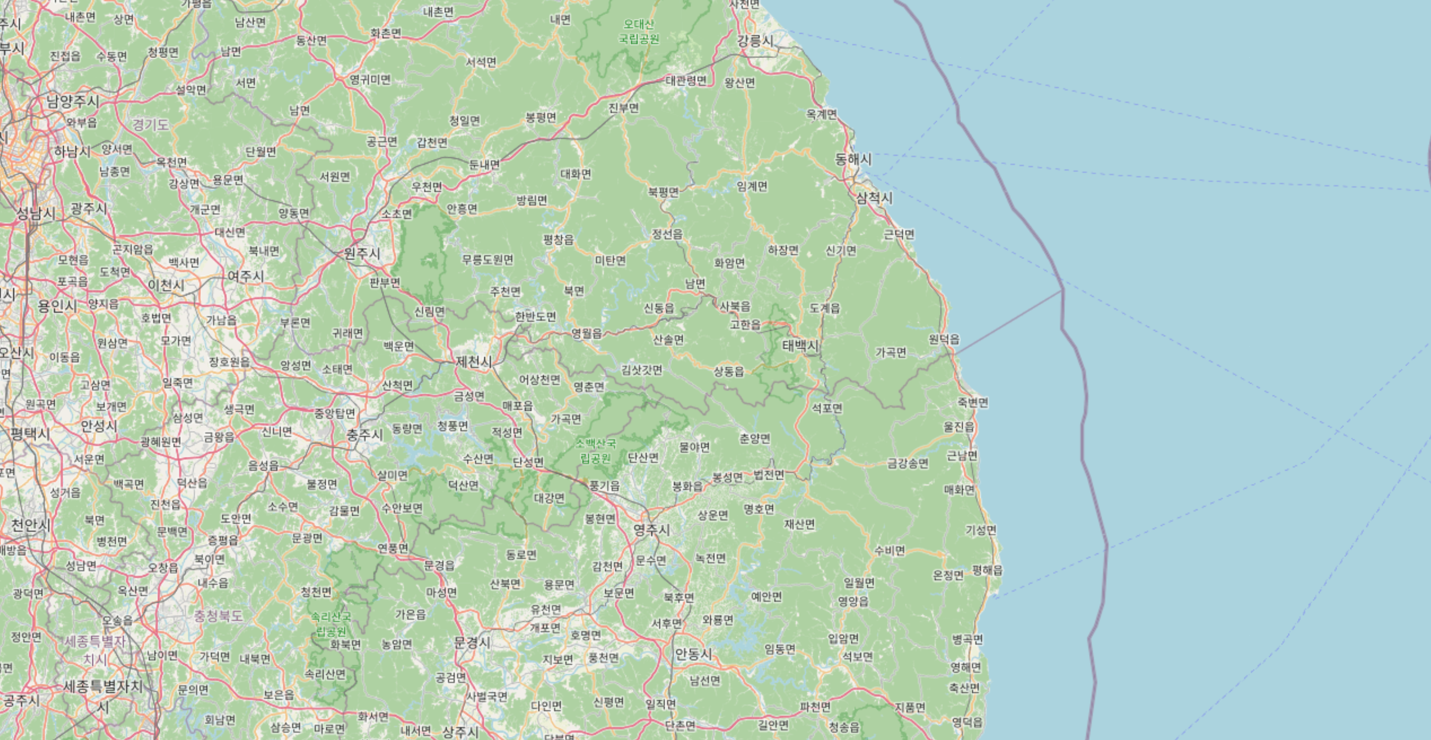 동해안 해양사고 지도